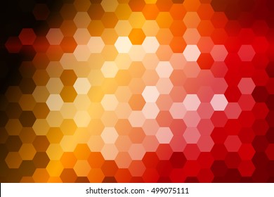 bright fire color hexagon background. vector illustration. for design, presentation