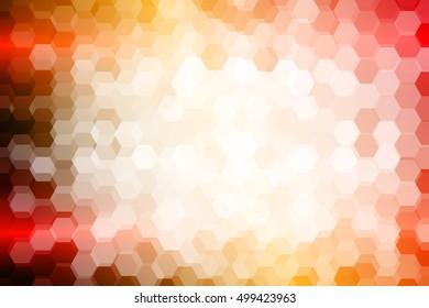 bright fire color hexagon background. vector illustration. for design, presentation