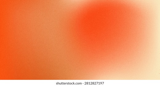 Bright fire red orange carrot coral yellow gold beige white abstract background. Color gradient ombre. Wavy blurry lines. Rough grain noise. Light glow vivid. Design.
