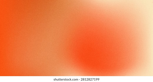 Bright fire red orange carrot coral yellow gold beige white abstract background. Color gradient ombre. Wavy blurry lines. Rough grain noise. Light glow vivid. Design.