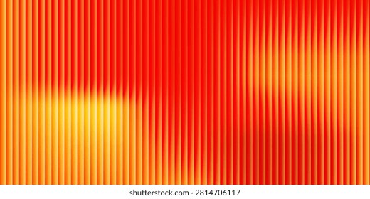 Bright fire red orange carrot coral yellow gold beige white abstract background. Color gradient ombre. Wavy blurry lines. Rough grain noise. Light glow vivid. Design.	