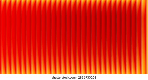 Bright fire red orange carrot coral yellow gold beige white abstract background. Color gradient ombre. Wavy blurry lines. Rough grain noise. Light glow vivid. Design.	