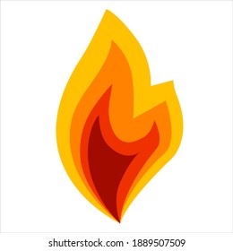 Fuego brillante en tres capas.