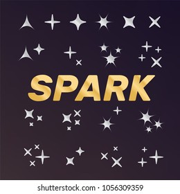 Bright firework, decoration twinkle, shiny flash. Sparkle lights