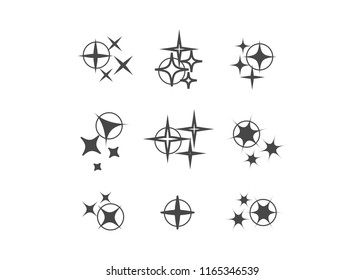 Bright firework, decoration twinkle, shiny flash. Sparkle lights vector