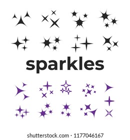 Bright firework, decoration twinkle, shiny flash. Sparkle lights vector
