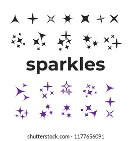 Bright firework, decoration twinkle, shiny flash. Sparkle lights vector