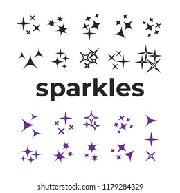 Bright firework, decoration twinkle, shiny flash. Sparkle lights vector