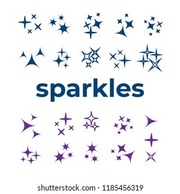 Bright firework, decoration twinkle, shiny flash. Sparkle lights vector