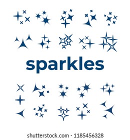 Bright firework, decoration twinkle, shiny flash. Glowing light effect star. Sparkle lights vector