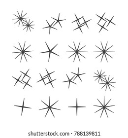Bright firework, decoration twinkle, shiny flash. Glowing light effect star. Sparkle lights vector