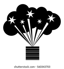 Bright firework icon. Simple illustration of bright firework vector icon for web