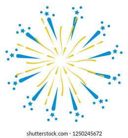 bright fireworks cartoon