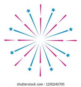bright fireworks cartoon