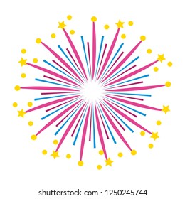 bright fireworks cartoon