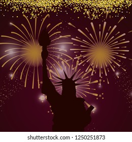 bright fireworks cartoon