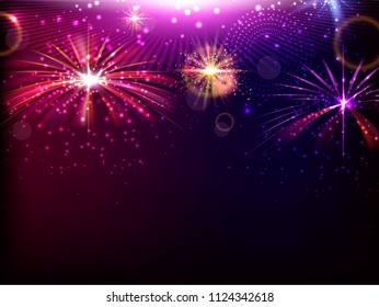 Bright fireworks or explosions on dark background.