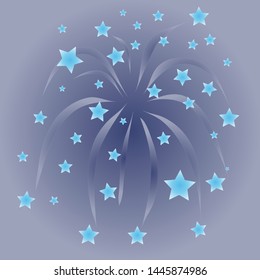 bright fireworks in the night sky
