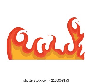 bright flame image over white background