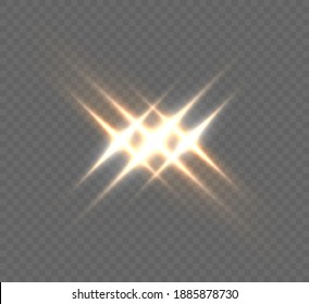 A bright flash of light flickering on a transparent background, for vector illustrations and backgrounds.	