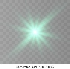 A bright flash of light flickering on a transparent background, for vector illustrations and backgrounds.	