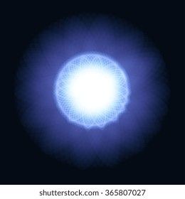 A bright flash of light. Star in space. Bright vector shine. realistic lens flare beam and flash vector illustration
