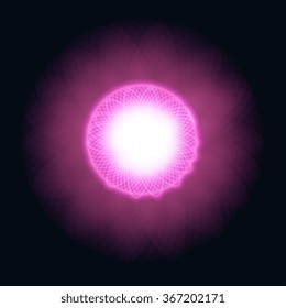 A bright flash of light. Star in space. Bright vector shine. realistic len flare beam and flash vector illustration
