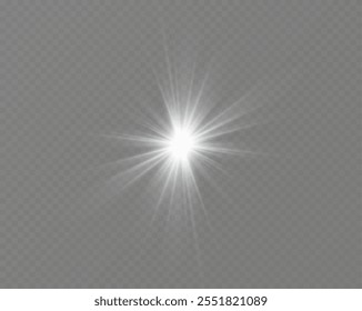 A bright flash of light.shine.