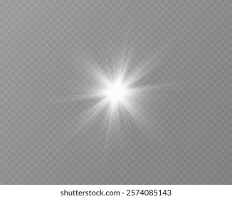 A bright flash of light.shine.