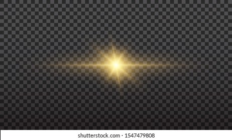 Bright flash on a translucent background. Explosive light. Christmas sparkle vector