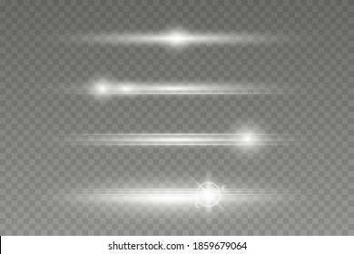 Bright flash. Transparent shining sun, bright flash. White glowing light explodes on a transparent background.