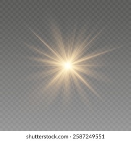 A bright flash of yellow light.