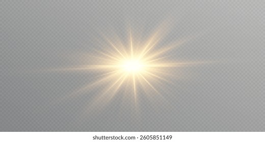 A bright flash of yellow light.