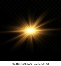 A bright flash of yellow light.
