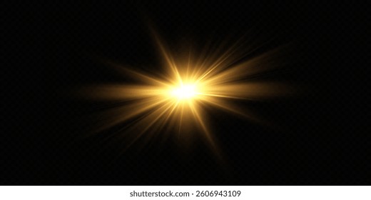 
A bright flash of yellow light.