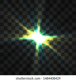 Bright flashes. Beautiful light on the translucent. Light for banners.