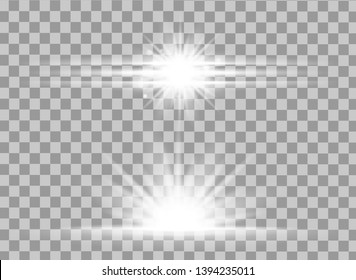   Bright flashes and glare. Abstract lines with glow light effect. Set of streak of light.
