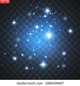 Bright flashes of light, sparks