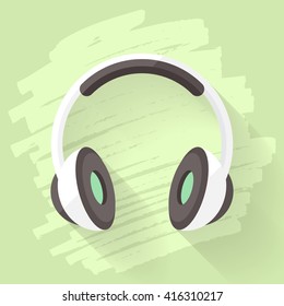 bright flat headphones
