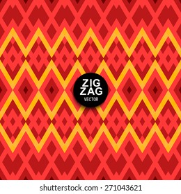 Bright Bright flat surface design triangle wallpaper with Aztec chevron zigzag print. Abstract Ethnic fiery zigzag background with blending mode. 