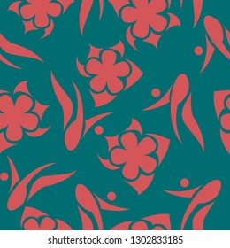 Bright floral abstract pattern