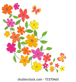 bright floral background