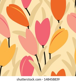 Bright floral background with flowers.
