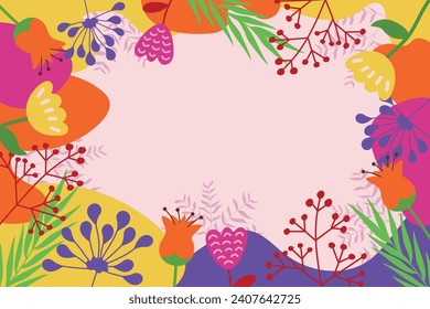 Bright floral background with lilac flowers. Abstract pattern with flowers. Vector.