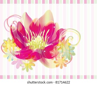 Bright floral background for your design, vector