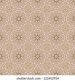 Bright floral decorative seamless pattern