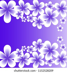 Bright floral design, postcard, invitation, drawing for textiles. Vector illustration