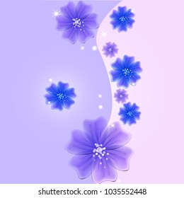 bright floral design, vector illustration