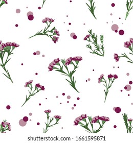 bright floral growth patterns with flowers and fern leaves
