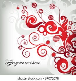 Bright floral grunge background